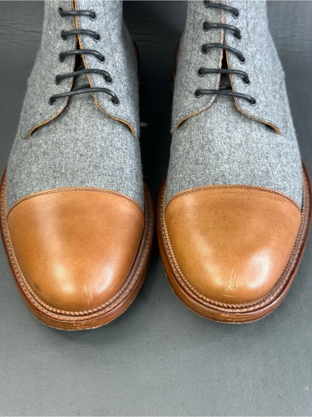 Taft Men's The Jack lace-up Boot shoes brown gray size 12 (45)